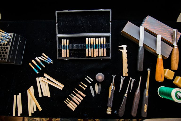 Sharpening The Reed Knife Reeds by Holly